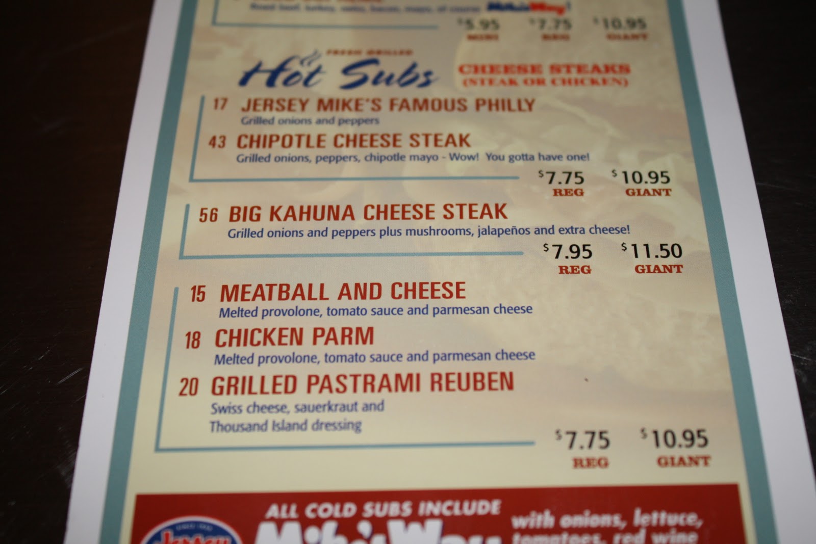 An Immovable Feast Jersey Mike's