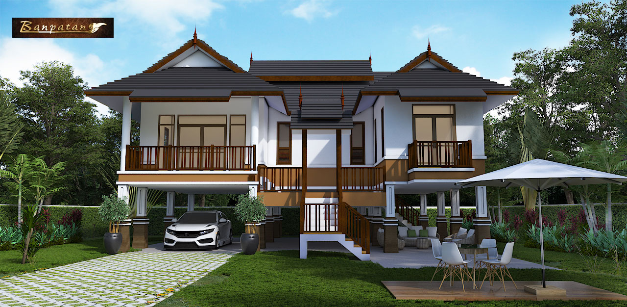 House With Thai Style Traditional House Plans, Facade House, House ...