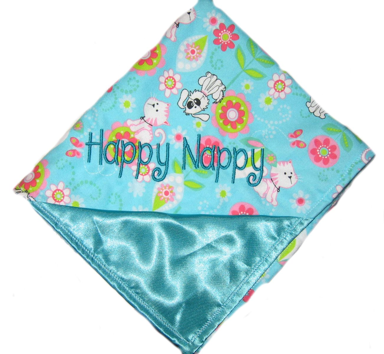 personalized satin security blanket