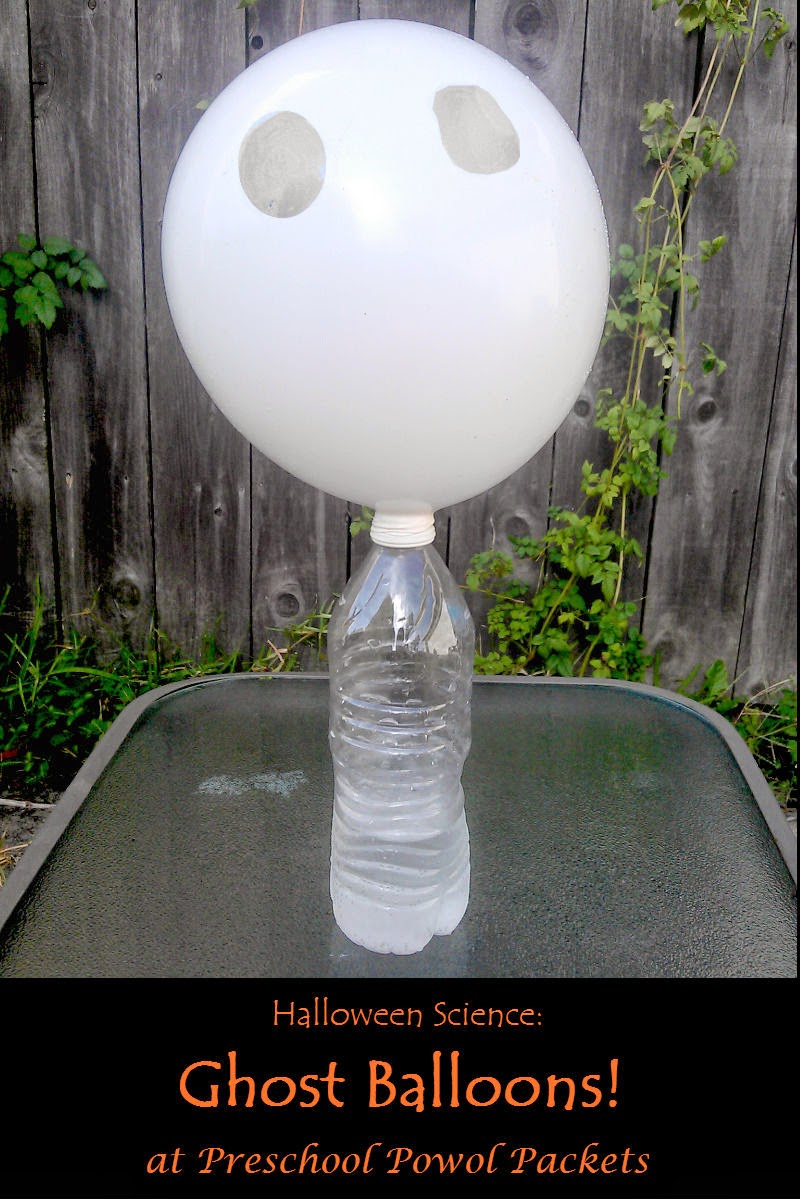 Halloween Science Experiment: Ghost Balloons | Preschool Powol Packets