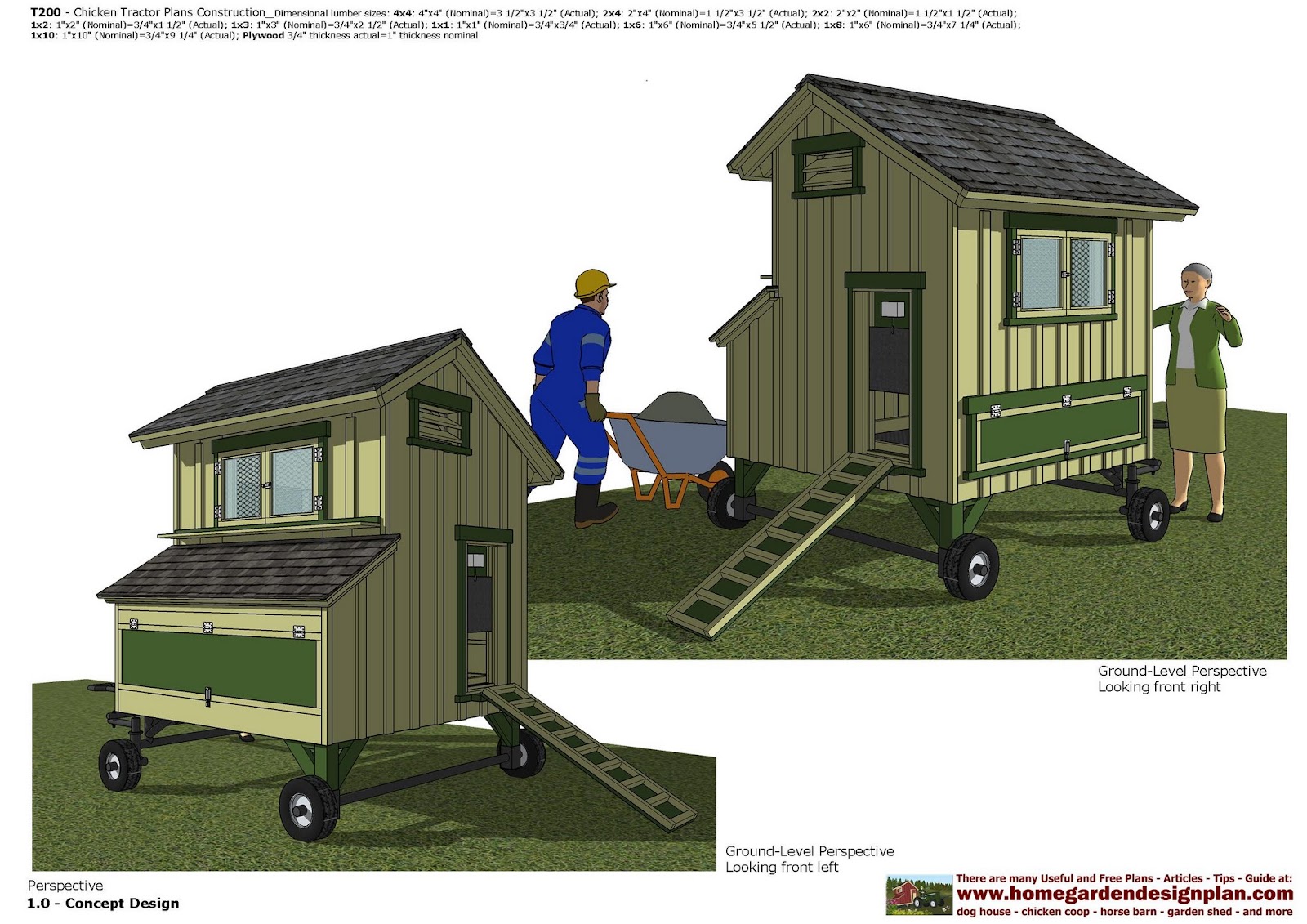 T200 Chicken Tractor Plans Construction Chicken Trailer Plans
