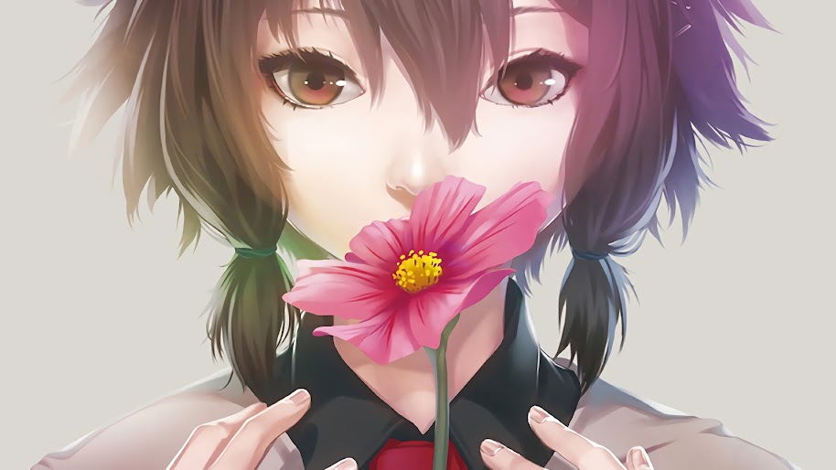 Anime, Girl, Flower, 4K, 3840x2160, #48