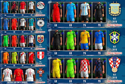PES 2013 National Teams Kitpack World Cup 2018 by BMG Kitmaker