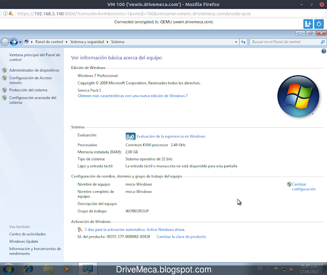 Instalando maquina virtual KVM de Windows Instalando maquina virtual KVM de Windows