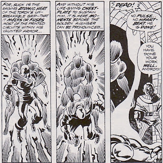 The Original Human Torch kills Iron Man, Avengers #132