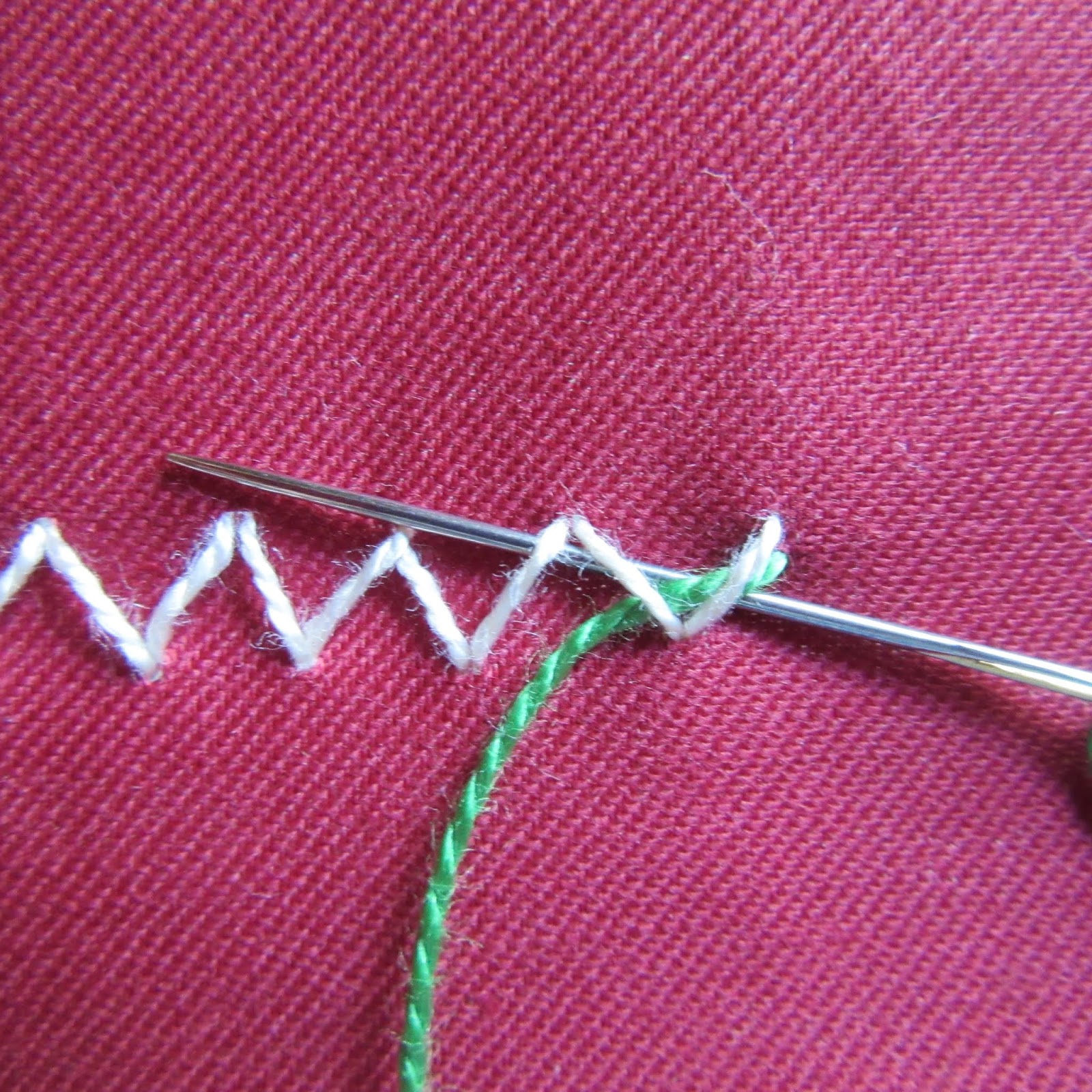 Queenie's Needlework Sunday Stitch School Lesson 72 Sham Hem Stitch