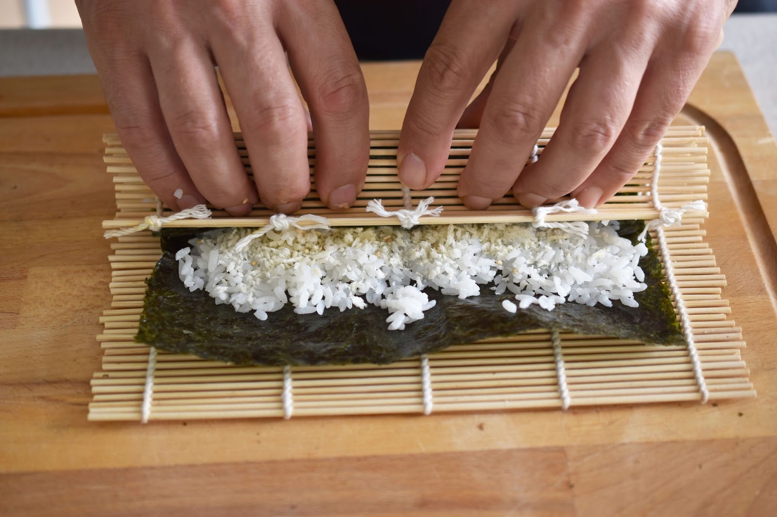 Woman in Real Life Spicy Crunchy Mango Sushi Rolls (TakeBackSchoolLunch)