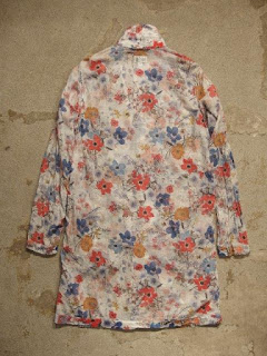 FWK by Engineered Garments "Lab Shirt in White Multi Floral Sheeting"