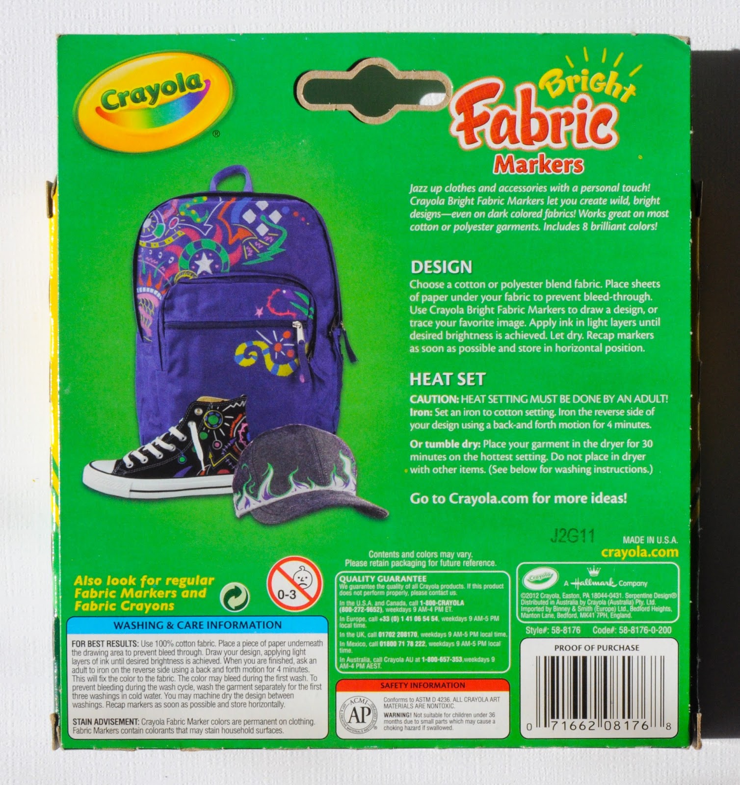 Crayola Fabric Markers: What's Inside the Box