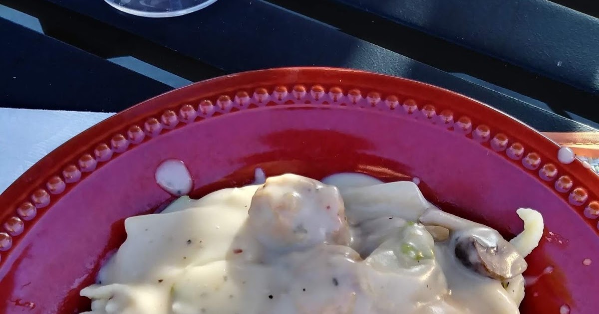 Pepper Gravy with Sausage over Spaetzle