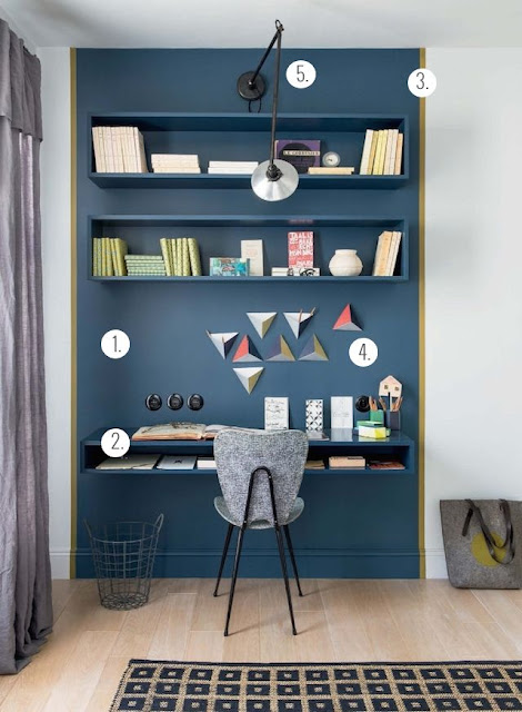 Decoração em azul, ambientes decorados com azul marinho, blog Achados de Decoração