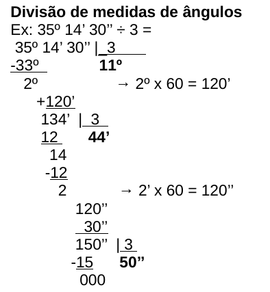 Unidades de Medidas de ângulos: Como transformar graus em minutos ou  segundos e vice-versa. - Só Faz Quem Sabe