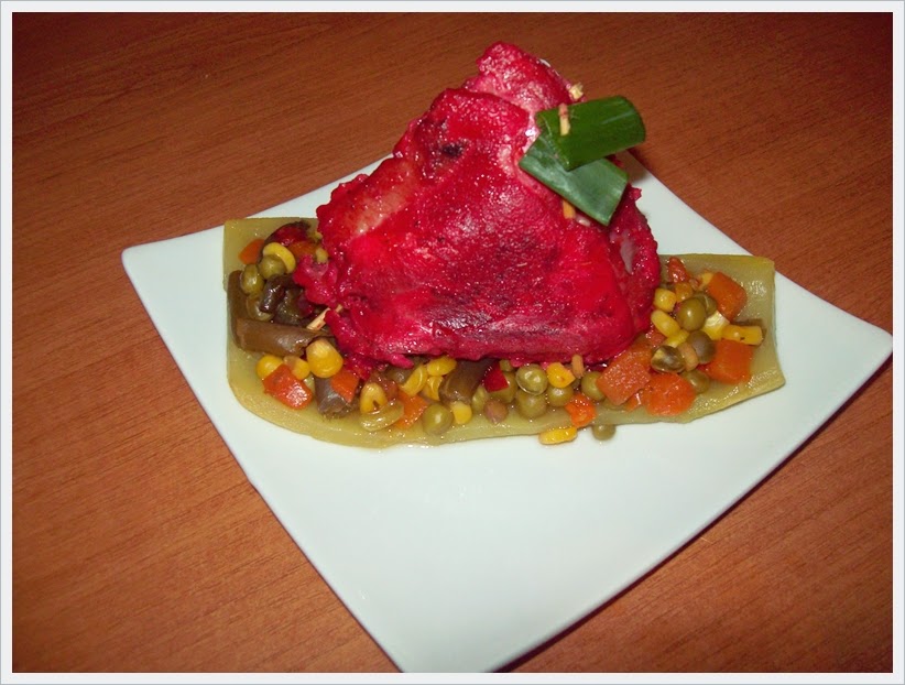 Dovlecel umplut si pui tandoori