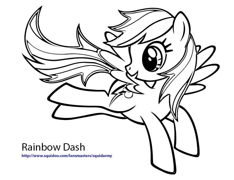 rainbow pony coloring pages - photo #8