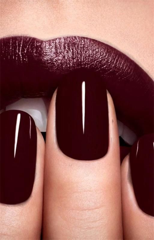 Chocolate Cherry Lips & Nails