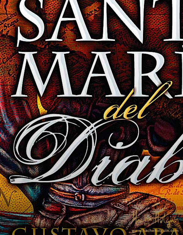 Detalle de ilustración de portada del libro Santa María del Diablo