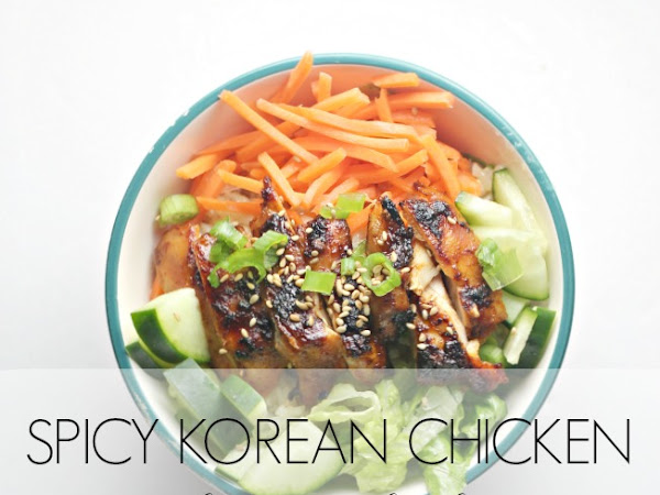 Spicy Korean Chicken Brown Rice Bowls