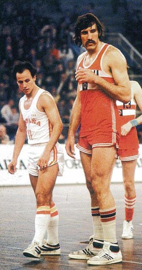 Vladimir Pyotrovich Tkachenko. 7 ft 3 in USSR basketball center. Played in the 76 and 80 Olympics. Baskets and Ladders. marchmatron.com Vladimir Pyotrovich Tkachenko. 7 ft 3 in USSR basketball center. Played in the 76 and 80 Olympics. Baskets and Ladders. marchmatron.com