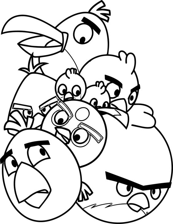 Tranh tô màu Angry Birds 10