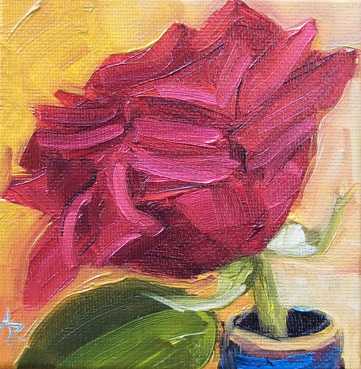 Azras Painting A Day A Little Rose Painting