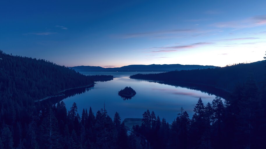 Lake, Forest, Sunrise, Horizon, Scenery, 4K, #6.975