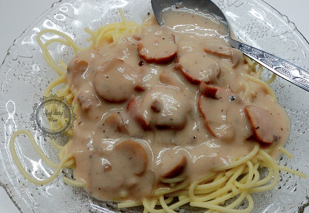 Resepi Spaghetti Carbonara Mushroom  cik sukα taip