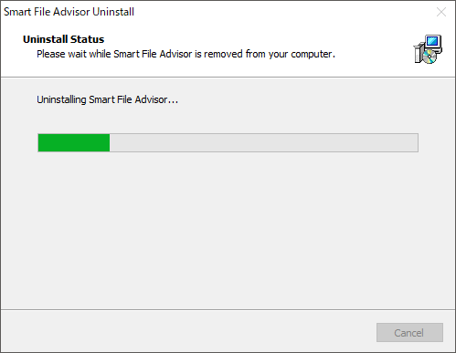 How to remove smart file advisor without uninstalling alcohol safe
