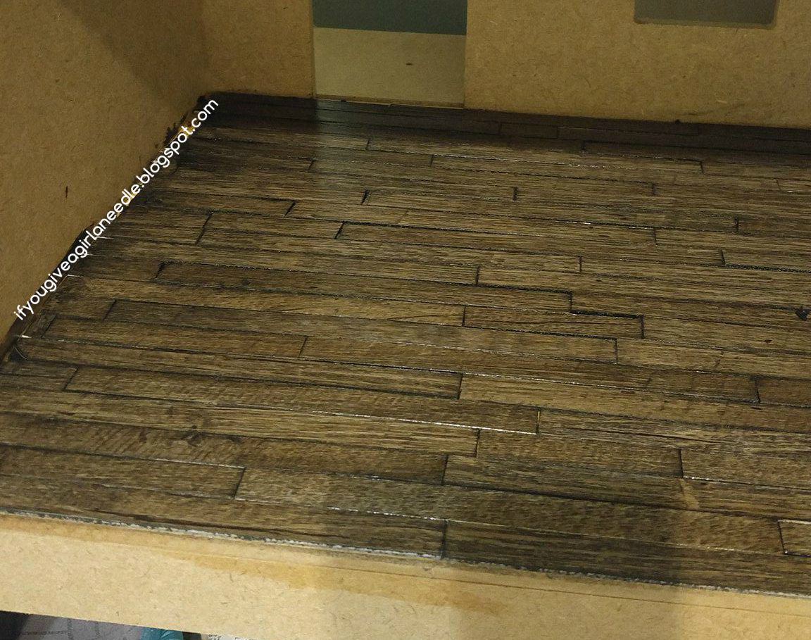 If You Give a Girl a Needle DIY Dollhouse Hardwood Flooring
