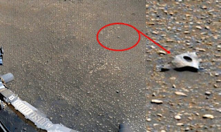 Metallic object Mars Curiosity