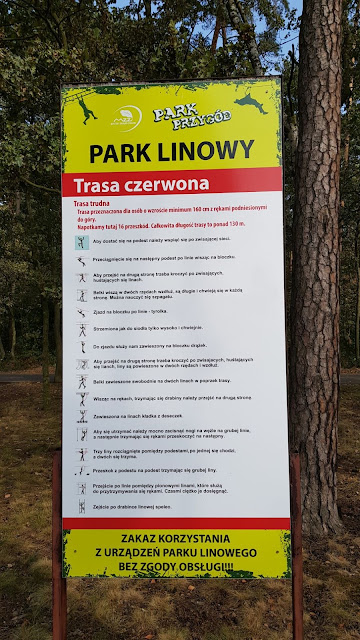 Park linowy Ostrów wlkp trasy