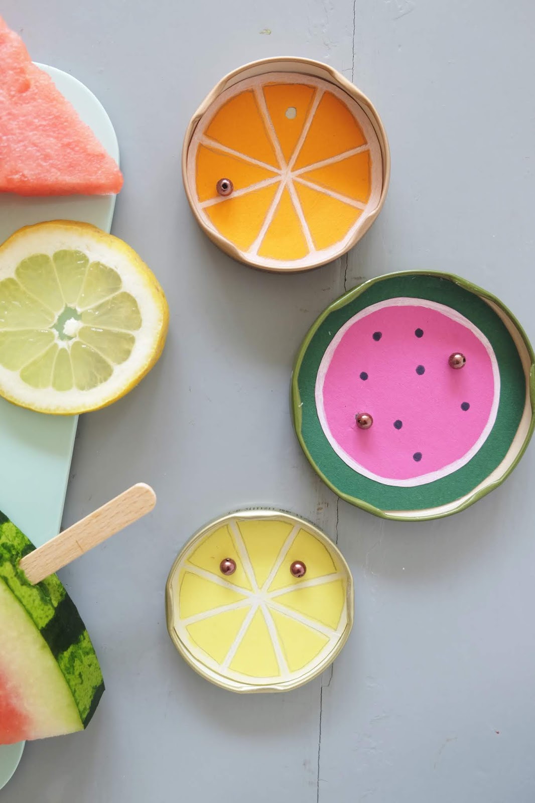 Hej Hanse: Klitzekleine Sommer-Bastelei: Geduldsspiel-Obstsalat