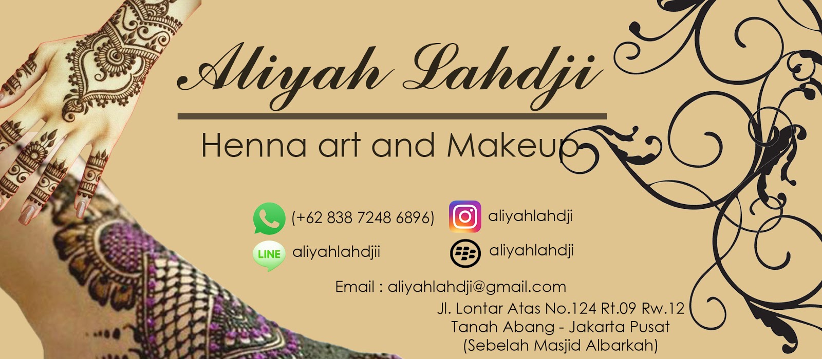 Aliyah Lahdji Henna Art Dan Makeup Jakarta Jasa Henna Art