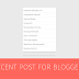 How to Install Recent Post Widget on Blog