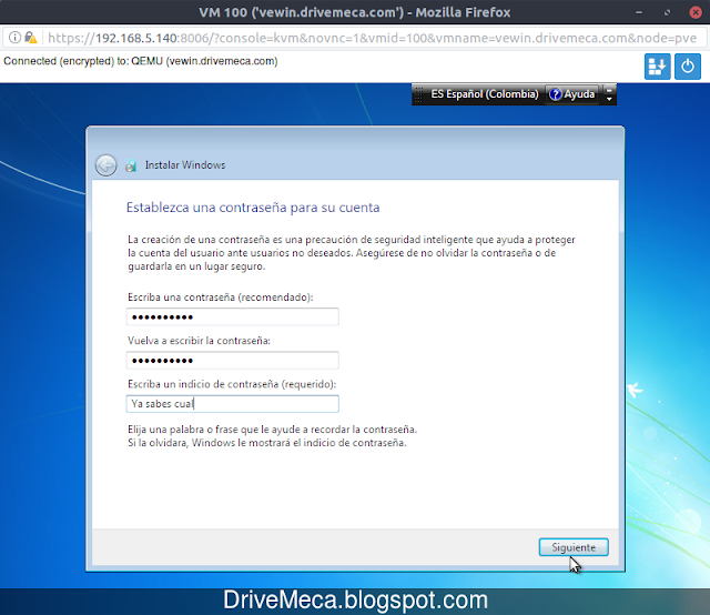 Instalando maquina virtual KVM de Windows