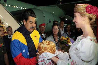 Nicolás Maduro arriba a Bielorrusia