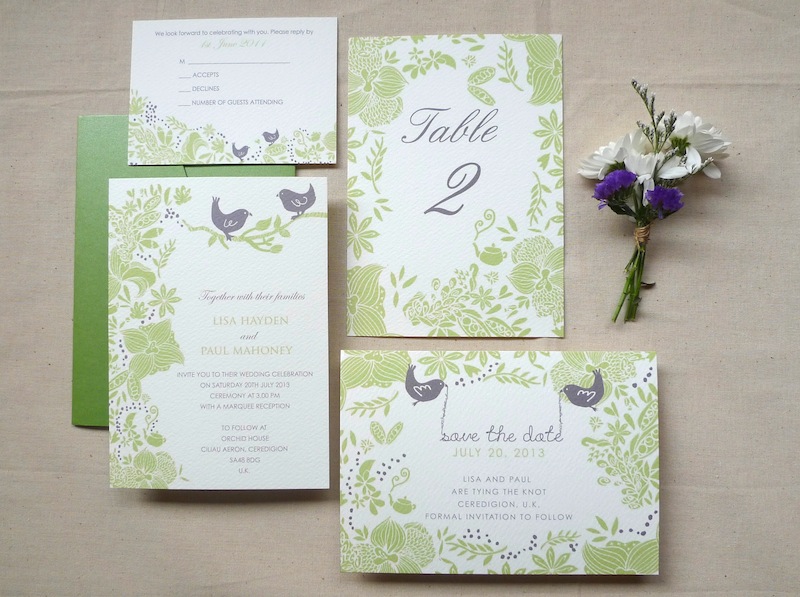 garden themed invitations