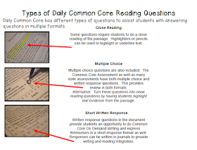 Literacy & Math Ideas: Middle School Daily Common Core Reading Passages