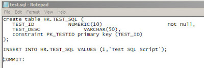 Discover BI: [Oracle 11g] Run a SQL Script from SQLPlus