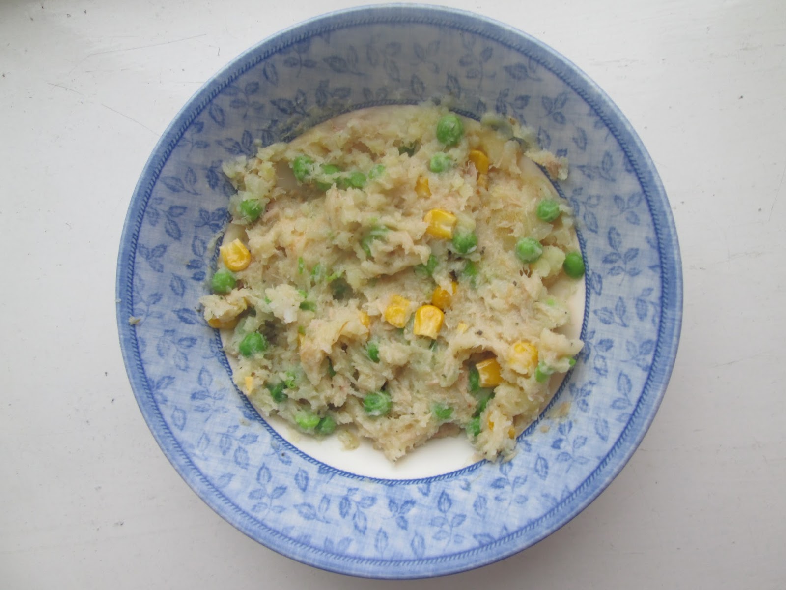 The Flaming Potato Tuna and potato mash, toddler meals recipe