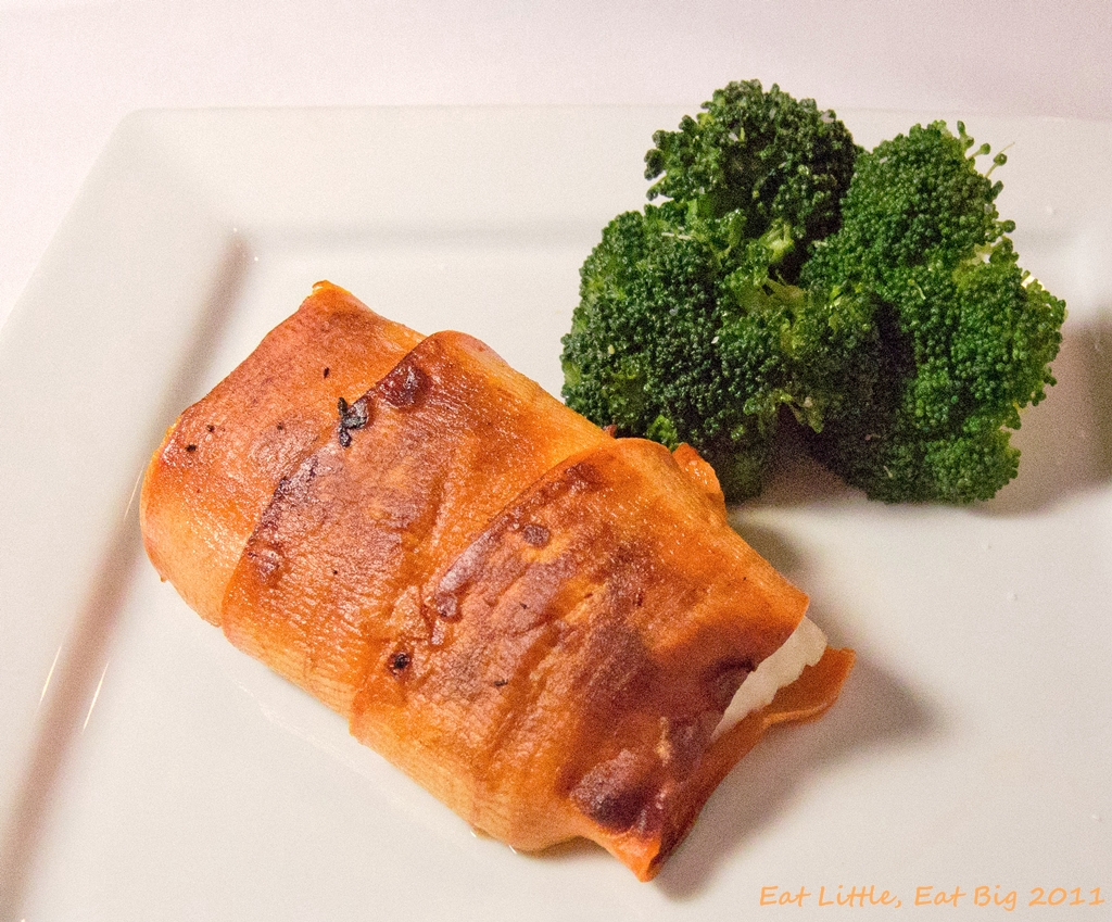 Recipe for Sweet Potato Wrapped Fish Eat Little, Eat Big