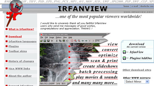 Irfan View Free Photo Editing Software