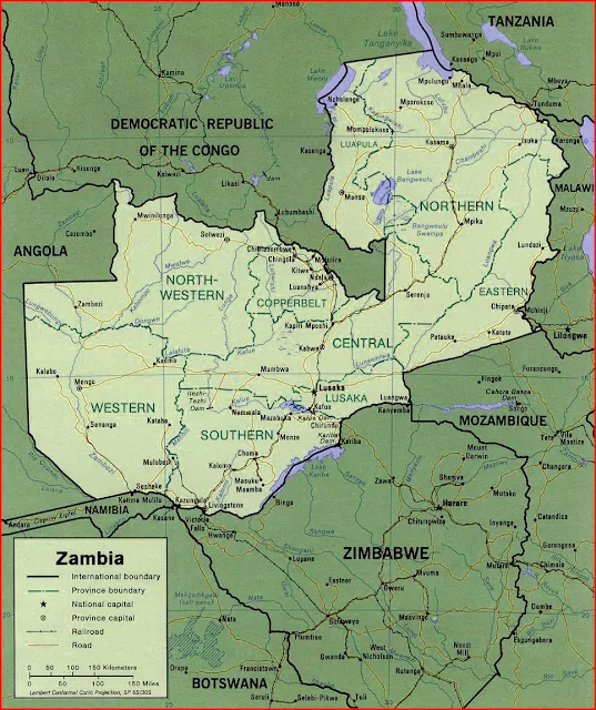 image: Zambia political Map