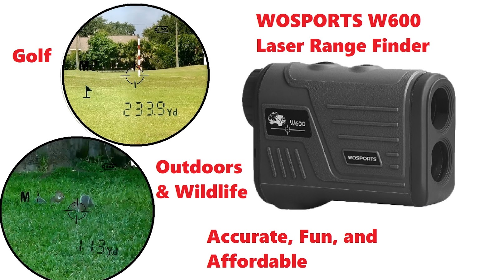 Backyard Birding....and Nature WOSPORTS W600 Laser Rangefinder Test