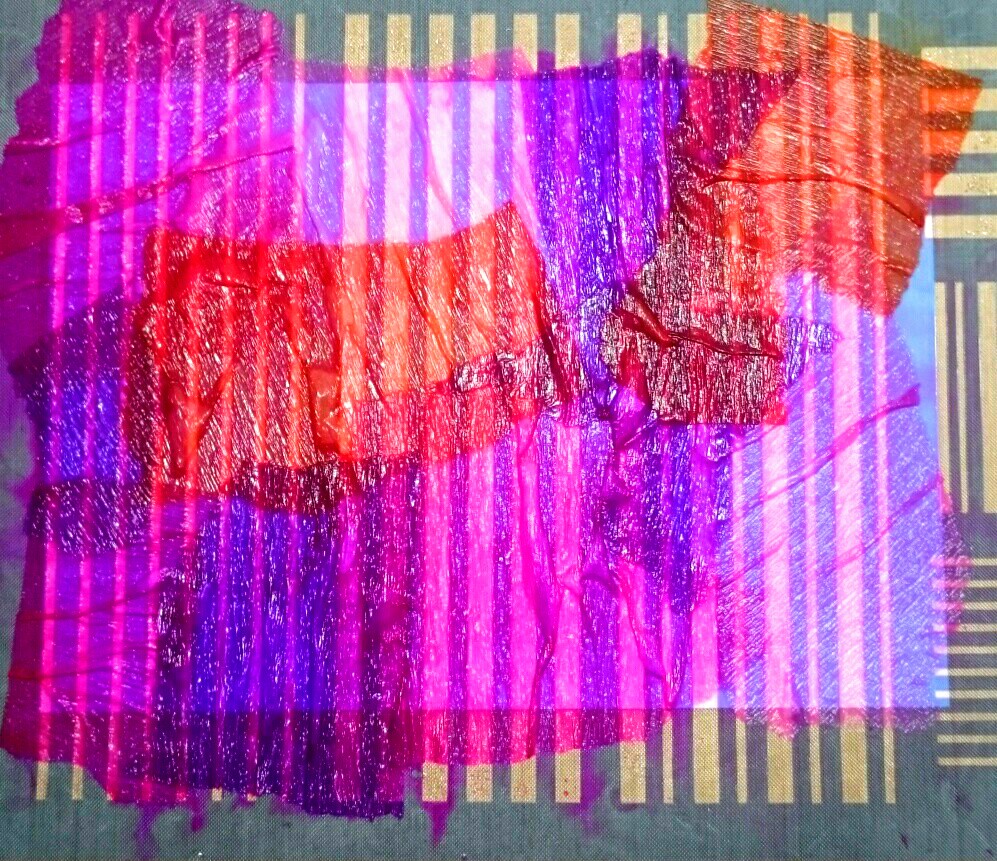 Stamps and Stencils Bleeding Tissue Paper technique