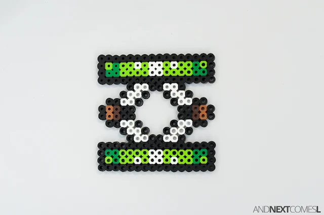 Super Mario World trampoline perler bead craft from And Next Comes L