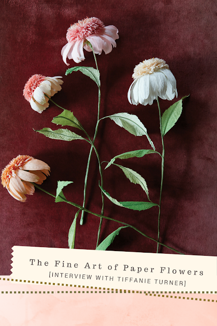 Crepe paper flowers by Tiffanie Turner