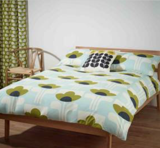 I Love Orla Kiely New Olive Orange Bedding And Curtains At Dunelm