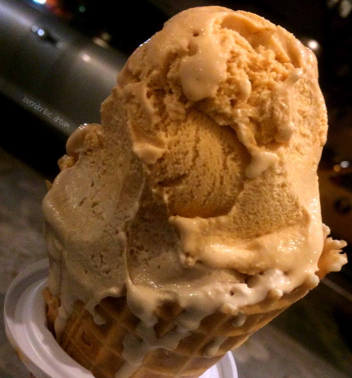 Sundaes and Cones East Village Soho NYC Thai Ice Hazelnut Waffle Cone
