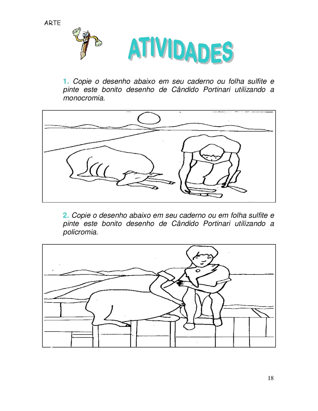 ATIVIDADES DE ARTE 9° ANO EXERCÍCIOS (IMAGENS) PARA IMPRIMIR I - PORTAL