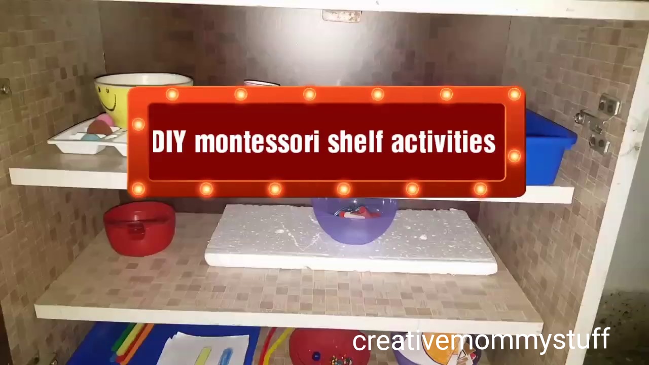 Creative Mommy Stuff DIY montessori shelf activities for toddlers
